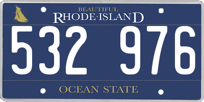 RI license plate 532976
