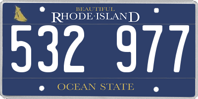 RI license plate 532977