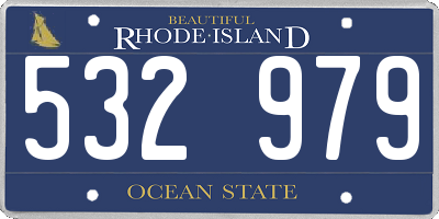 RI license plate 532979