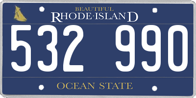 RI license plate 532990