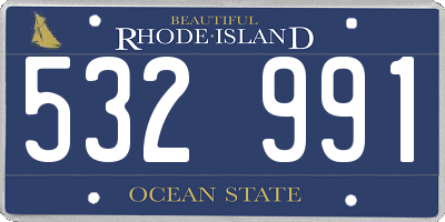 RI license plate 532991