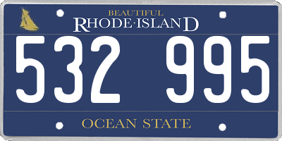 RI license plate 532995