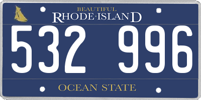 RI license plate 532996