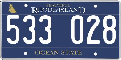 RI license plate 533028