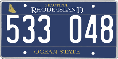 RI license plate 533048