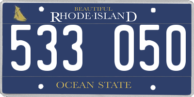 RI license plate 533050