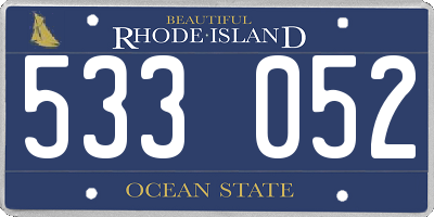 RI license plate 533052