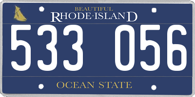 RI license plate 533056