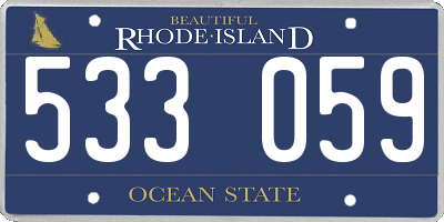 RI license plate 533059