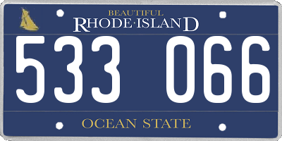 RI license plate 533066