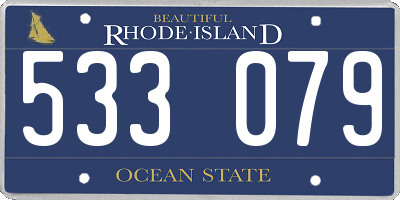 RI license plate 533079