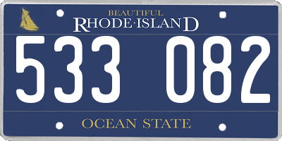 RI license plate 533082