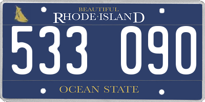 RI license plate 533090