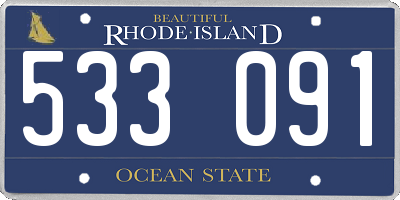 RI license plate 533091