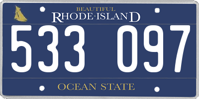 RI license plate 533097