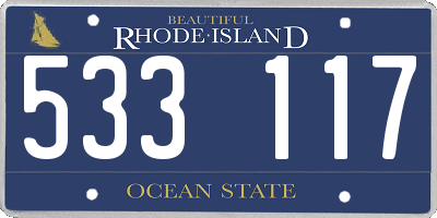RI license plate 533117