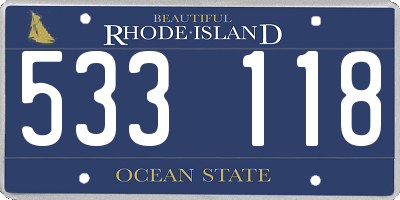 RI license plate 533118