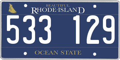 RI license plate 533129