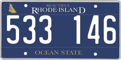 RI license plate 533146
