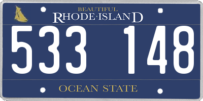 RI license plate 533148