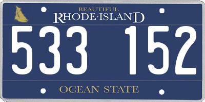RI license plate 533152