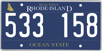 RI license plate 533158