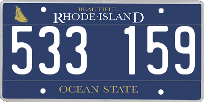 RI license plate 533159