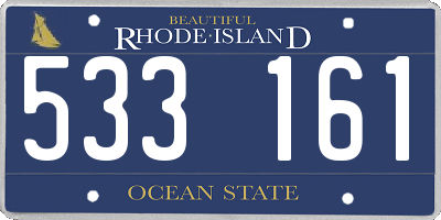 RI license plate 533161