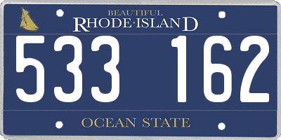 RI license plate 533162