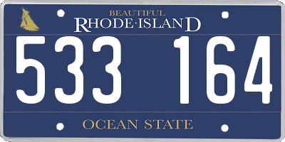 RI license plate 533164