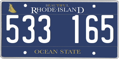 RI license plate 533165