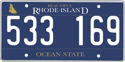 RI license plate 533169