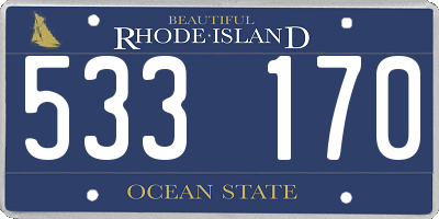 RI license plate 533170