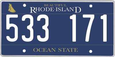 RI license plate 533171