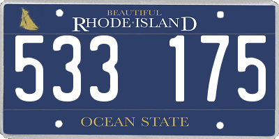 RI license plate 533175