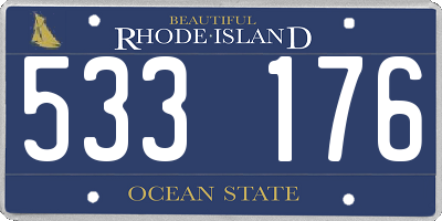RI license plate 533176