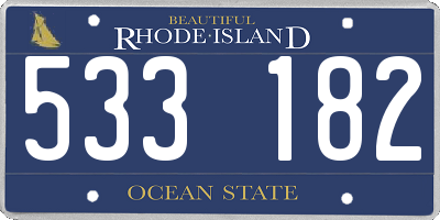 RI license plate 533182