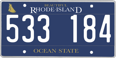 RI license plate 533184