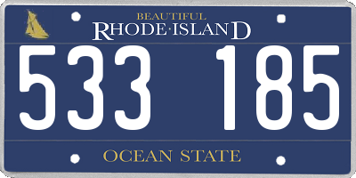 RI license plate 533185