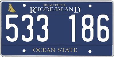 RI license plate 533186