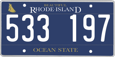 RI license plate 533197
