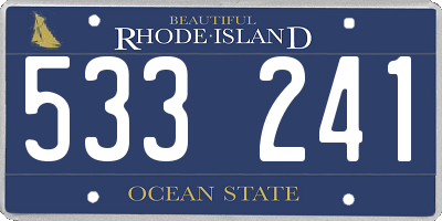 RI license plate 533241