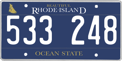 RI license plate 533248