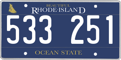 RI license plate 533251