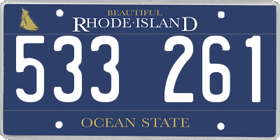 RI license plate 533261