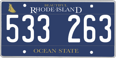 RI license plate 533263