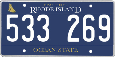 RI license plate 533269