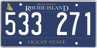 RI license plate 533271
