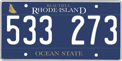 RI license plate 533273