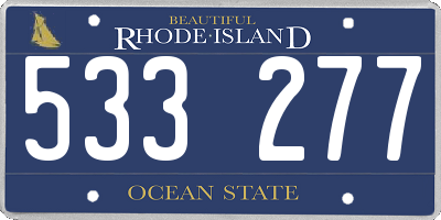 RI license plate 533277